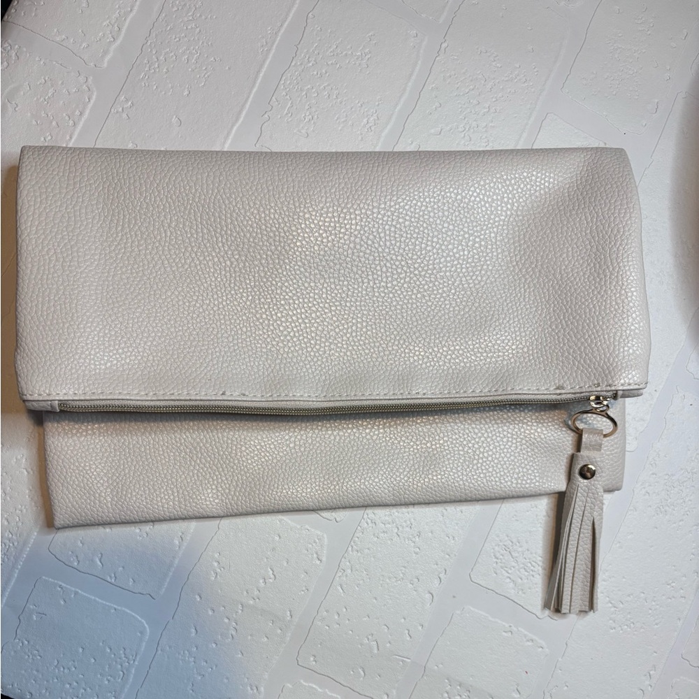 Rachel Miriam Winter White Clutch Bag Purse $148 Retail - New in Sealed Package